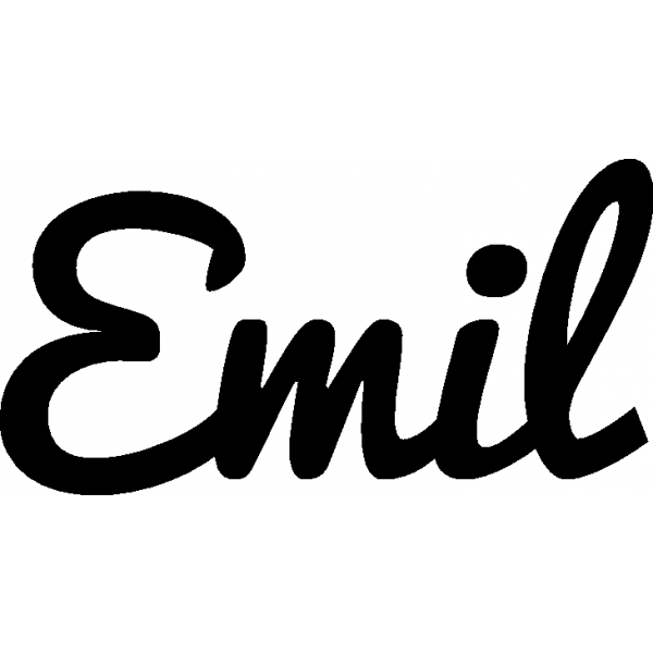 Emil - Schriftzug aus Buchenholz