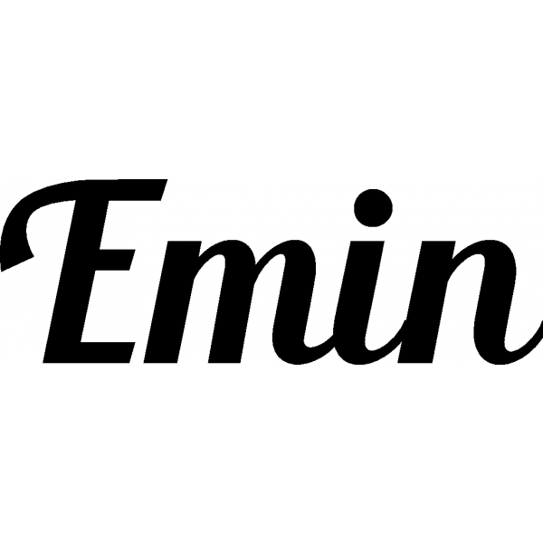 Emin - Schriftzug aus Buchenholz
