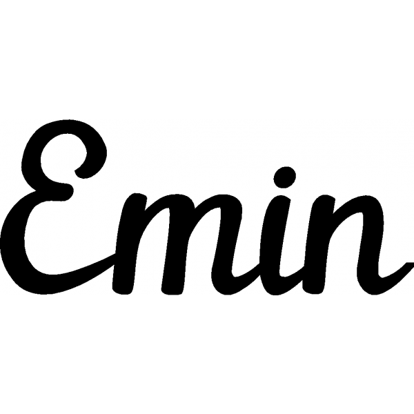 Emin - Schriftzug aus Buchenholz