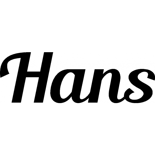 Hans - Schriftzug aus Buchenholz
