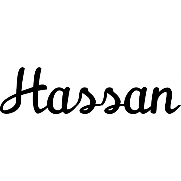Hassan - Schriftzug aus Buchenholz