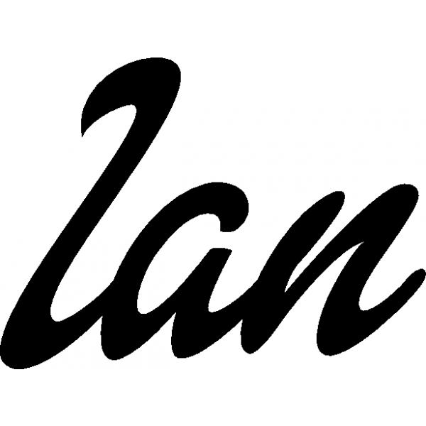 Ian - Schriftzug aus Buchenholz