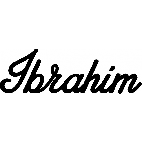 Ibrahim - Schriftzug aus Buchenholz