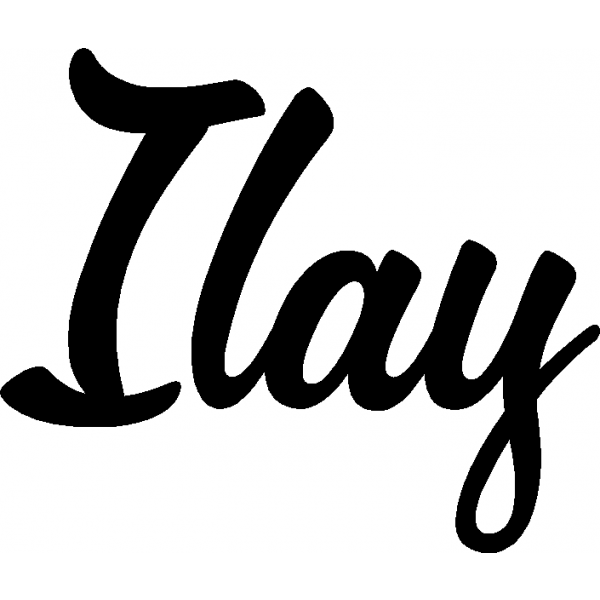 Ilay - Schriftzug aus Buchenholz