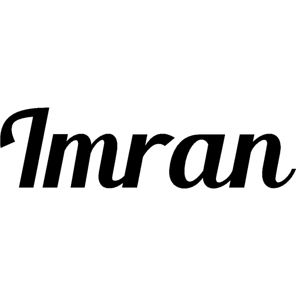 Imran - Schriftzug aus Buchenholz
