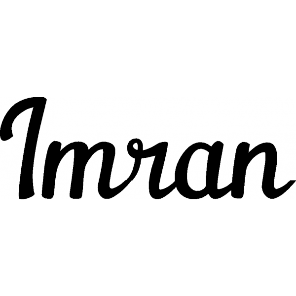 Imran - Schriftzug aus Buchenholz