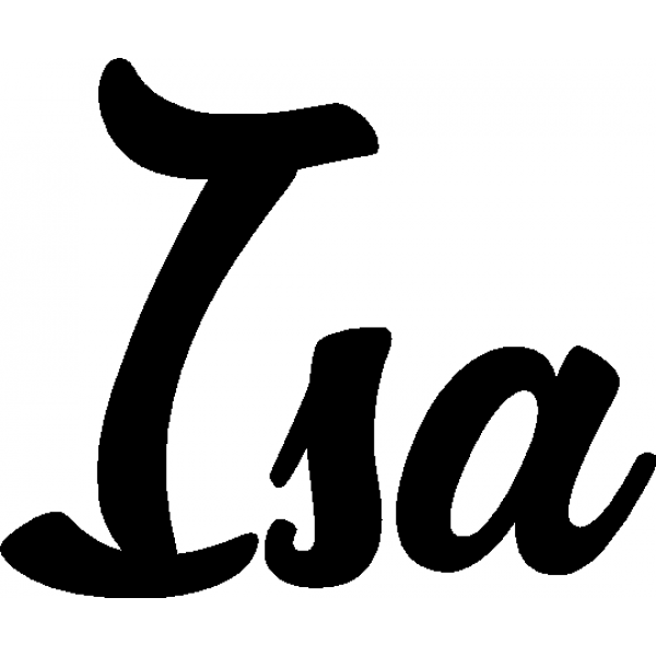 Isa - Schriftzug aus Buchenholz