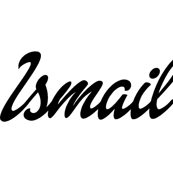Ismail - Schriftzug aus Buchenholz