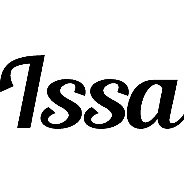Issa - Schriftzug aus Buchenholz