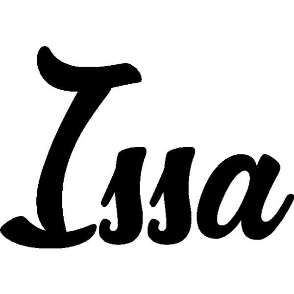 Issa - Schriftzug aus Buchenholz