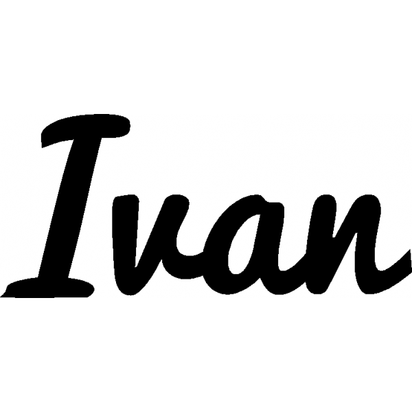 Ivan - Schriftzug aus Buchenholz