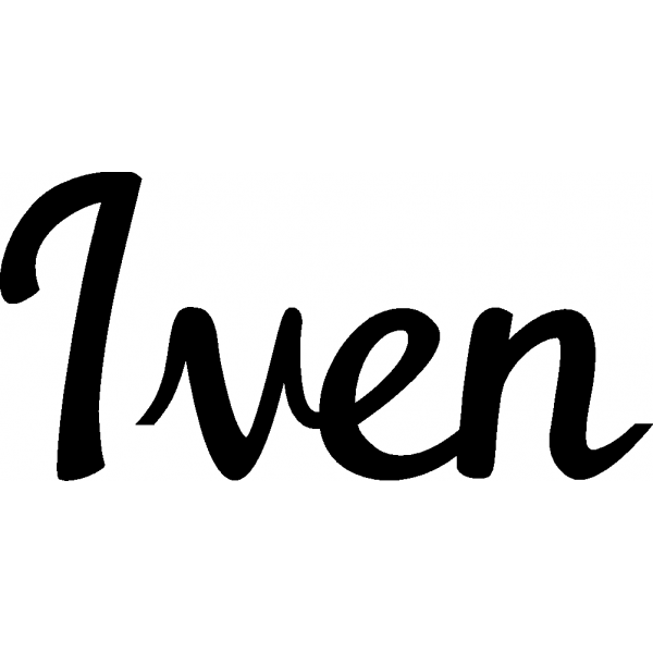 Iven - Schriftzug aus Buchenholz