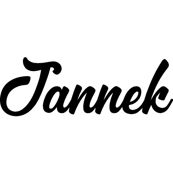 Jannek - Schriftzug aus Buchenholz