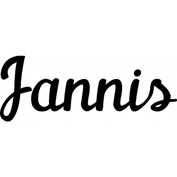 Jannis - Schriftzug aus Buchenholz
