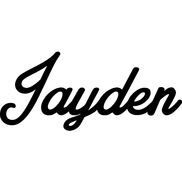 Jayden - Schriftzug aus Buchenholz