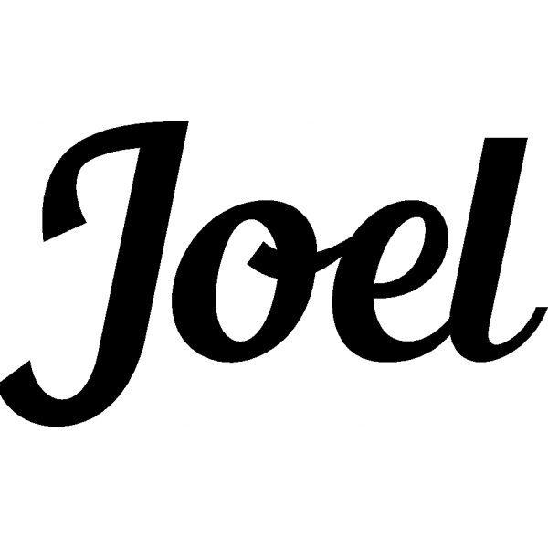 Joel - Schriftzug aus Buchenholz