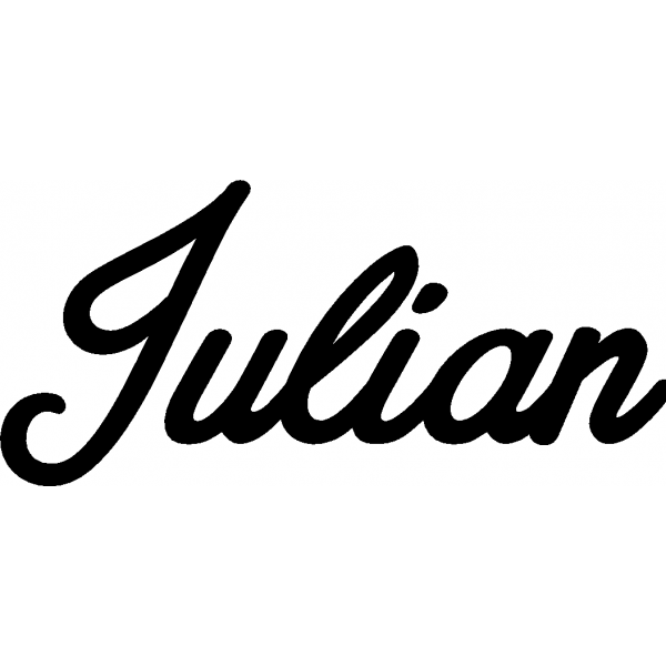 Julian - Schriftzug aus Buchenholz