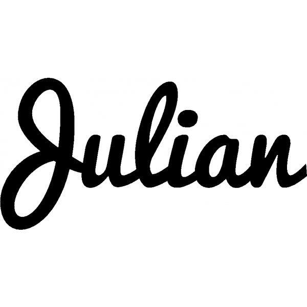 Julian - Schriftzug aus Buchenholz