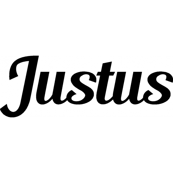 Justus - Schriftzug aus Buchenholz