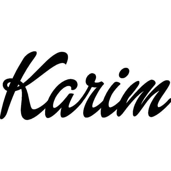 Karim - Schriftzug aus Buchenholz
