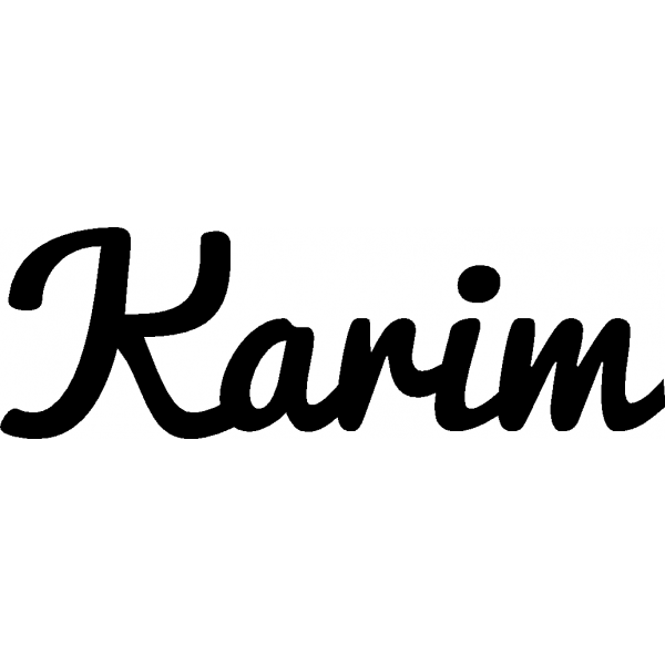 Karim - Schriftzug aus Buchenholz