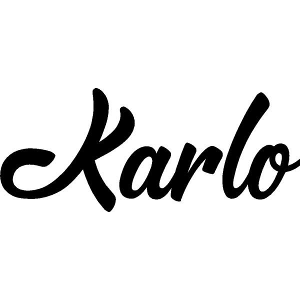 Karlo - Schriftzug aus Buchenholz