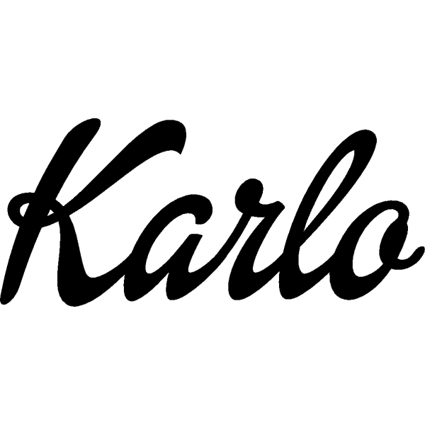 Karlo - Schriftzug aus Buchenholz