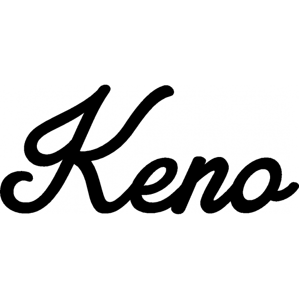 Keno - Schriftzug aus Buchenholz