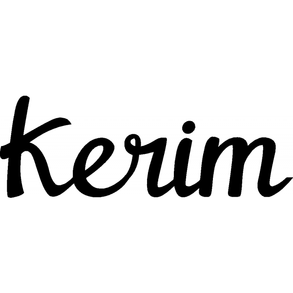 Kerim - Schriftzug aus Buchenholz