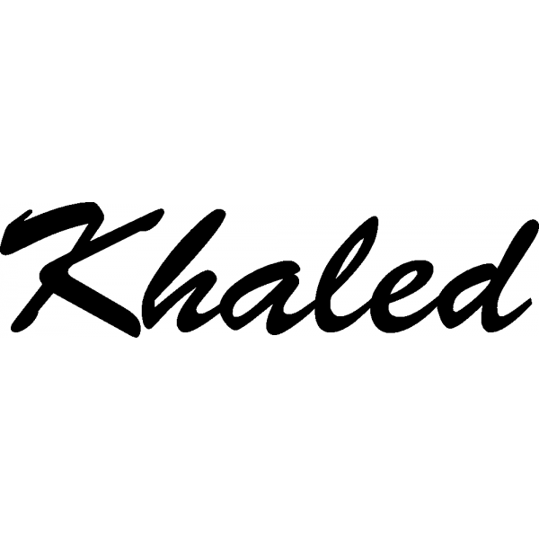Khaled - Schriftzug aus Buchenholz