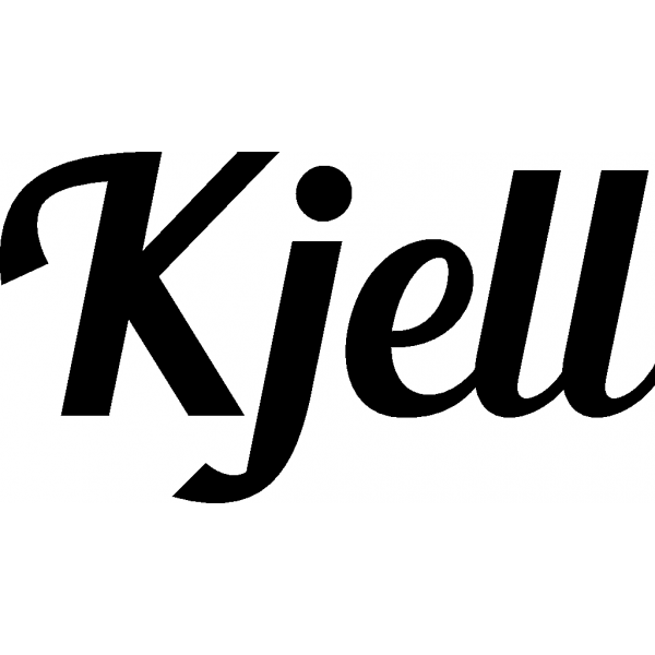 Kjell - Schriftzug aus Buchenholz