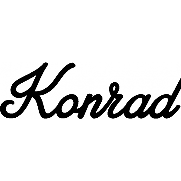 Konrad - Schriftzug aus Buchenholz