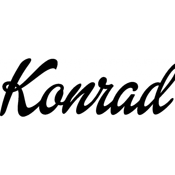 Konrad - Schriftzug aus Buchenholz