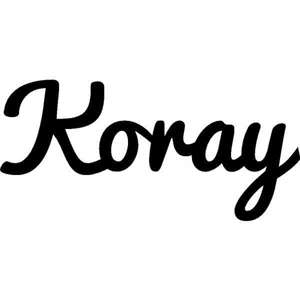 Koray - Schriftzug aus Buchenholz