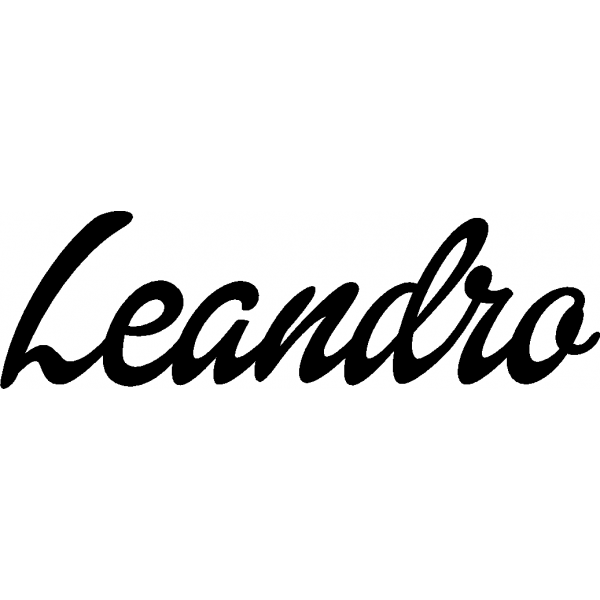 Leandro - Schriftzug aus Buchenholz