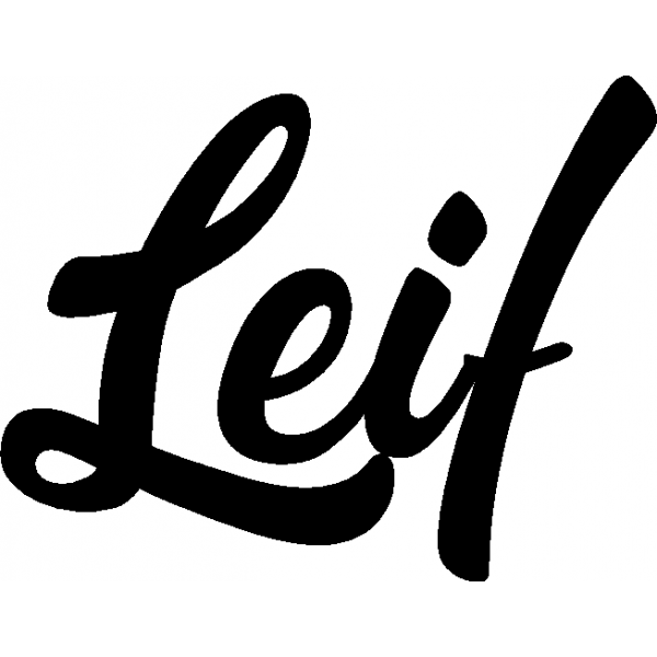 Leif - Schriftzug aus Buchenholz
