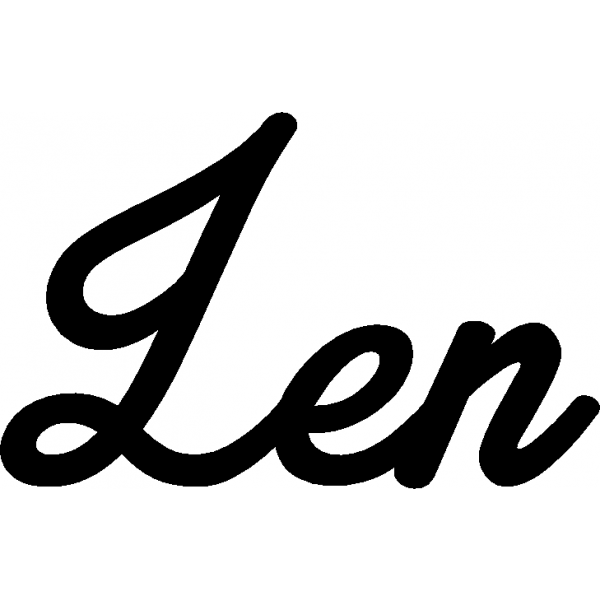 Len - Schriftzug aus Buchenholz