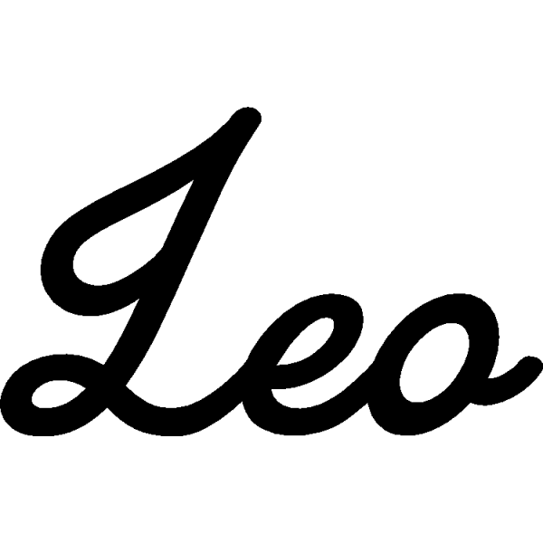 Leo - Schriftzug aus Buchenholz