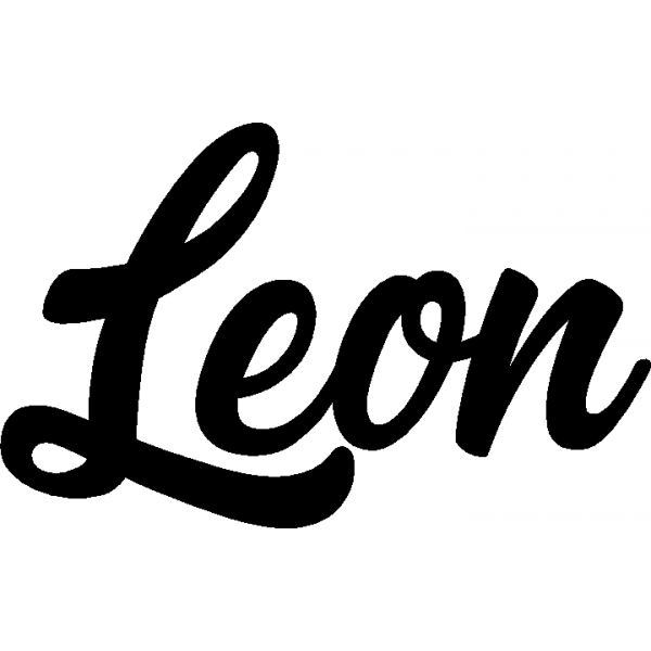 Leon - Schriftzug aus Buchenholz