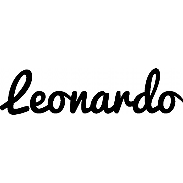 Leonardo - Schriftzug aus Buchenholz