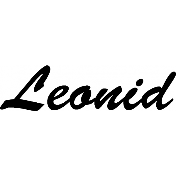 Leonid - Schriftzug aus Buchenholz