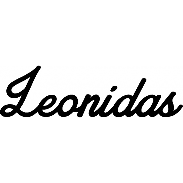 Leonidas - Schriftzug aus Buchenholz