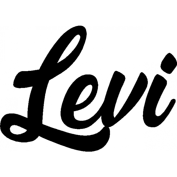 Levi - Schriftzug aus Buchenholz