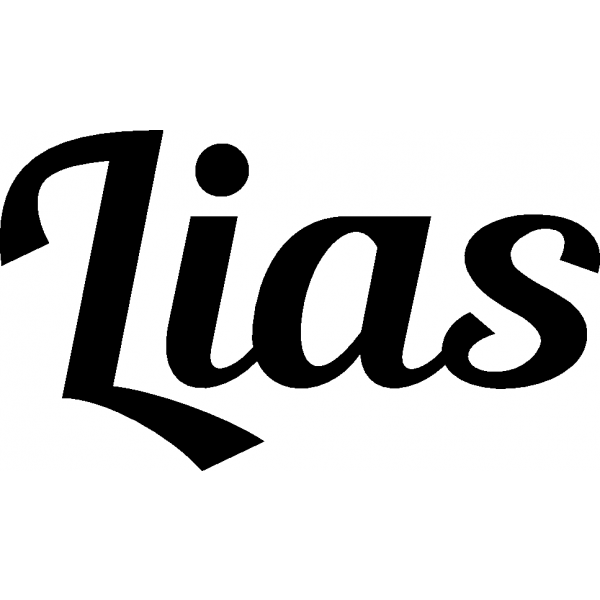 Lias - Schriftzug aus Buchenholz