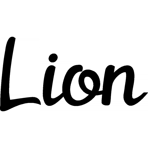 Lion - Schriftzug aus Buchenholz
