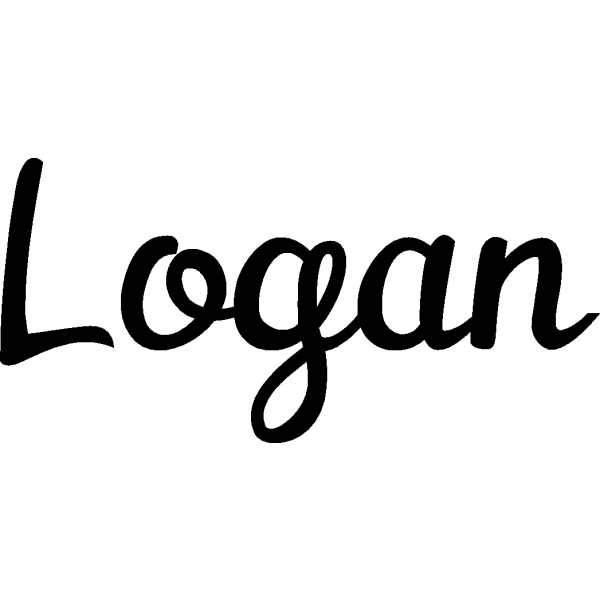 Logan - Schriftzug aus Buchenholz