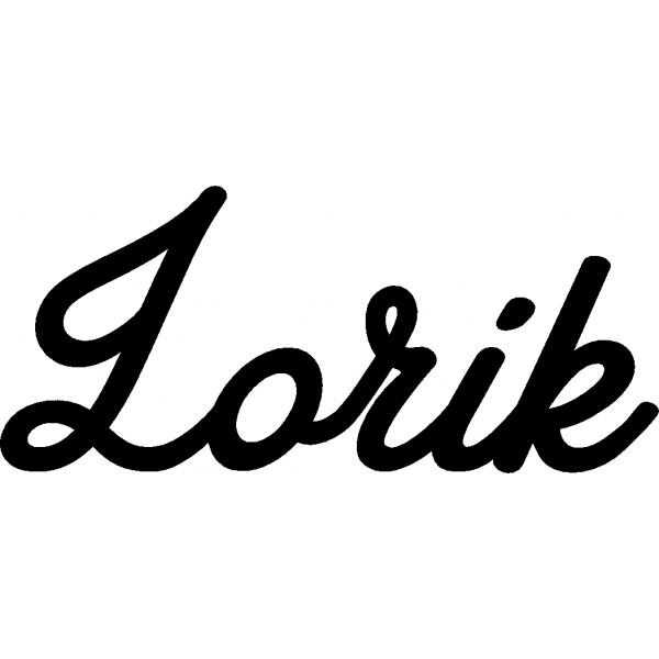 Lorik - Schriftzug aus Buchenholz