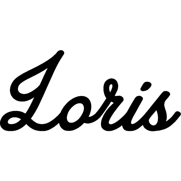 Loris - Schriftzug aus Buchenholz