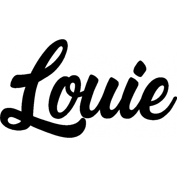 Louie - Schriftzug aus Buchenholz