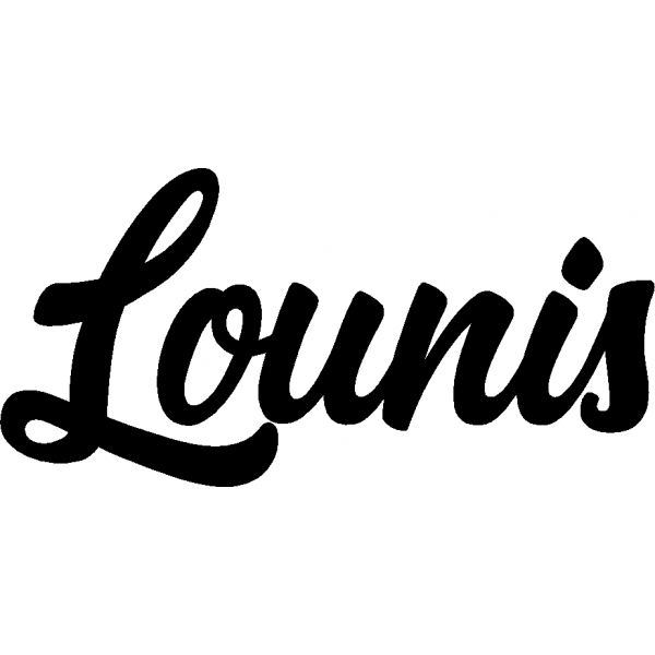 Lounis - Schriftzug aus Buchenholz